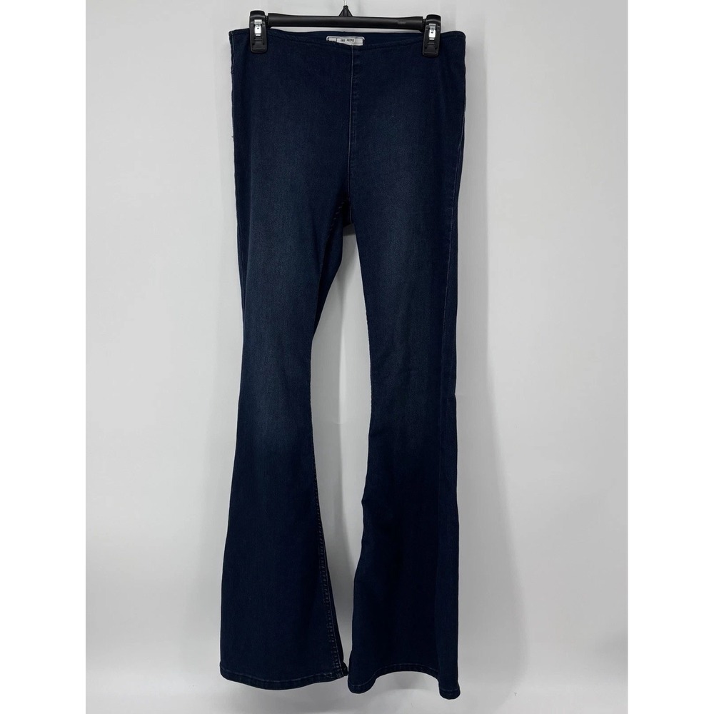 Free People Penny Blue Bell Bottom Jeans Pull On Western Women's Size 28 Flare‎